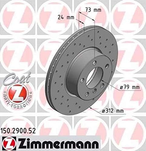 ZIMMERMANN 150.2900.52 Bremsscheibe, vorne, perforiert, Sport Coat Z