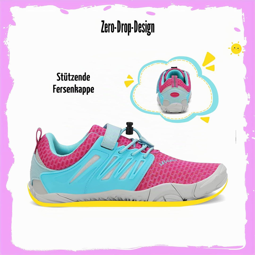 SAGUARO Jungen Mädchen Barfussschuhe Atmungsaktiv Badeschuhe für Kinder Gr.24-36 29 EU Rosa, 29 EU R
