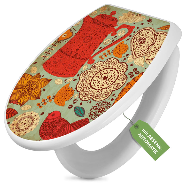 banjado Toilettendeckel mit Absenkautomatik 44,5x37cm - Soft Close Toilettensitz - WC Sitz mit Absen