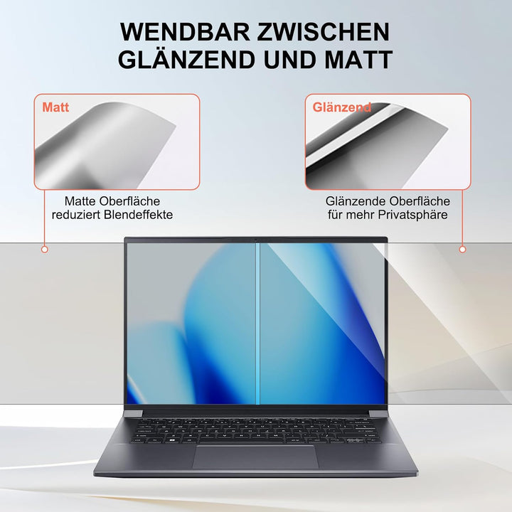 360° Blickschutzfolie für 14 Zoll Laptop 16:10 Seitenverhältnis 14 zoll 16:10, 14 zoll 16:10