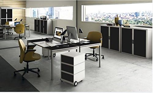 Paperflow EasyBox Vier Schublade Mobiler Sockel Modern weiss/schwarz Weiss / Schwarz, Weiss / Schwar