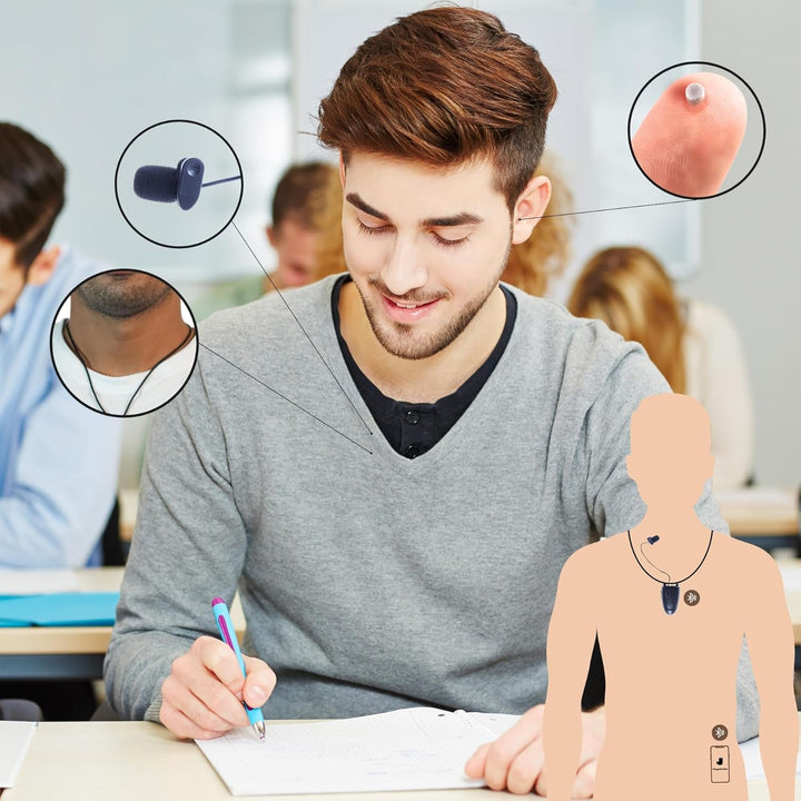 PingaOculto Spion Kopfhörer Bluetooth für Prüfung Mini Nano Unsichtbare Kopfhörer für Handy mit Mikr