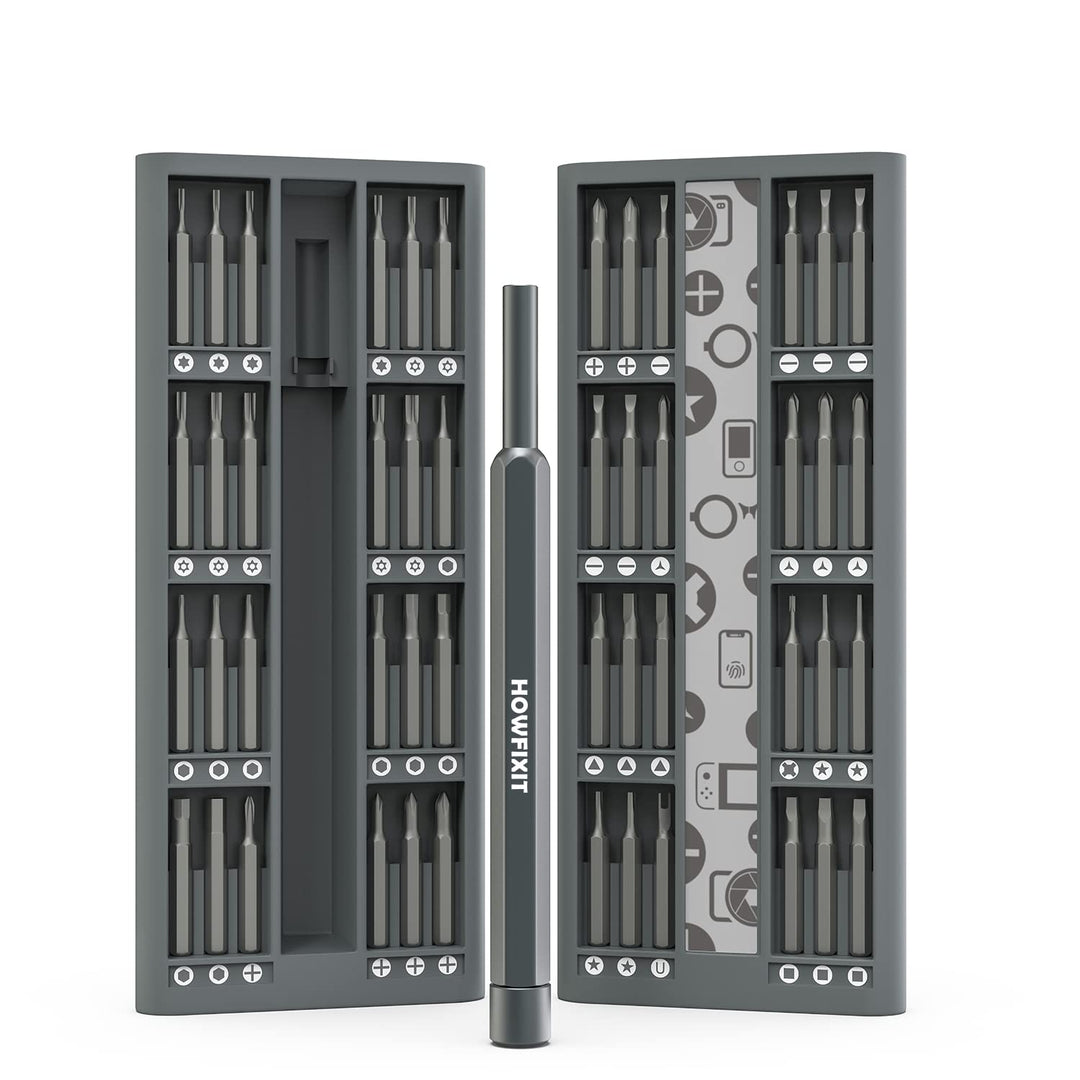 HowFixit PRO 48 Bit Schraubendreher Set für Elektronik, Smartphone, iPhone, Laptop, Macbook, PC, Spi