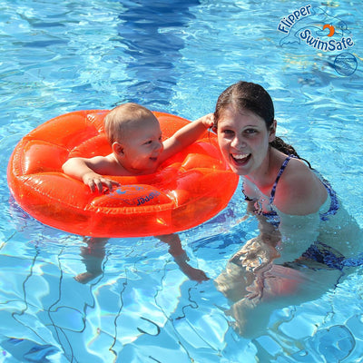 Flipper SwimSafe 1040 - Schwimmsitz für Babys ab 3 Monaten, Schwimmhilfe mit 3 Luftkammern und ohne