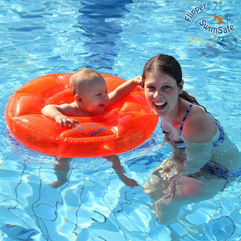 Flipper SwimSafe 1040 - Schwimmsitz für Babys ab 3 Monaten, Schwimmhilfe mit 3 Luftkammern und ohne
