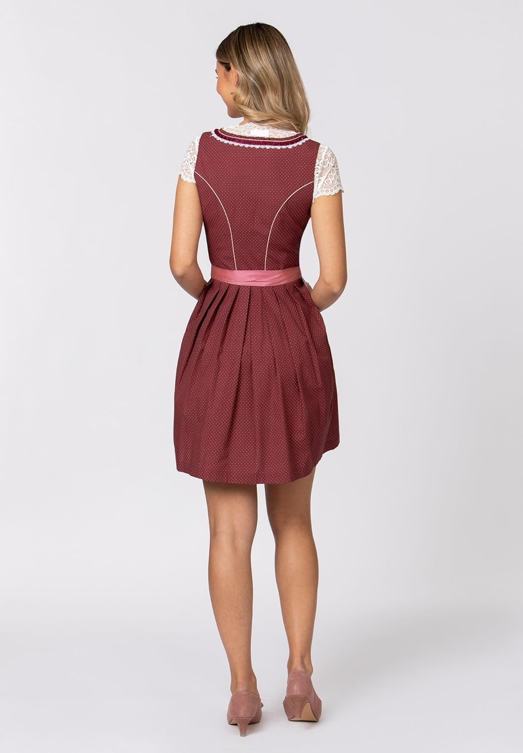 Stockerpoint Damen Dirndl Harper Kleid für besondere Anlässe 32 Altrosa, 32 Altrosa