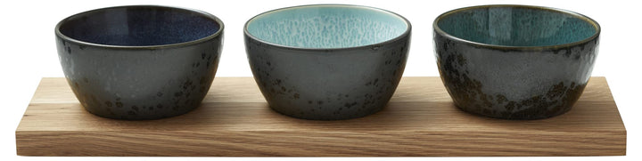 BITZ Kabarett-Set 39 x 13 cm Dia. 12 x 6 cm 4-teilig Schwarz ass/hell 39 x 13 x 6 cm - dia. 12 cm Sc
