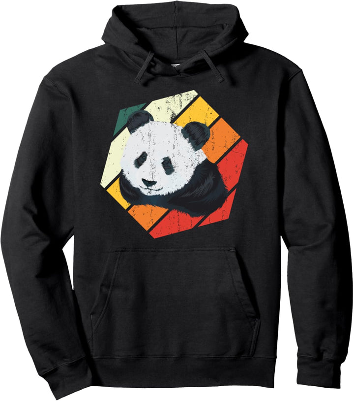 Retro Panda Pullover Hoodie