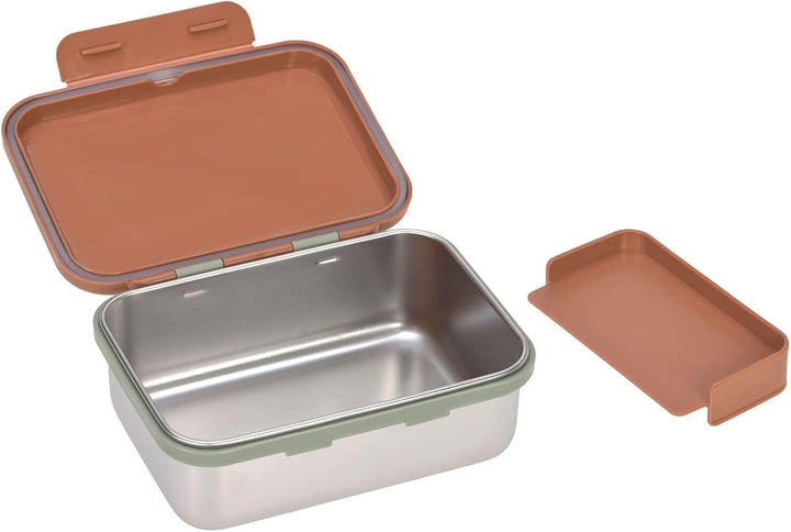 LÄSSIG Kinder Brotdose Edelstahl Lunchbox Frühstücksbox Nachhaltig Kindergarten Schule/Happy prints