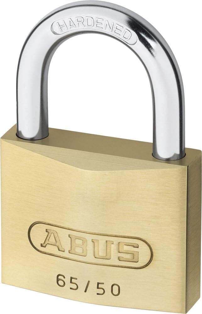 ABUS Vorhängeschloss Messing 65/50 - Kellerschloss, Spindschloss u. v. m.- Messing-Schlosskörper - g