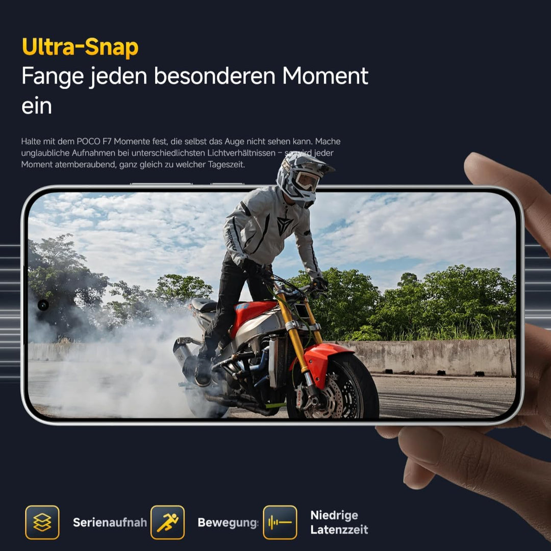 Xiaomi Poco F7 Smartphone, 12+512GB, Schwarz, Flaggschiff Snapdragon 8s Gen 4, 6500mAh Akku, 50MP So