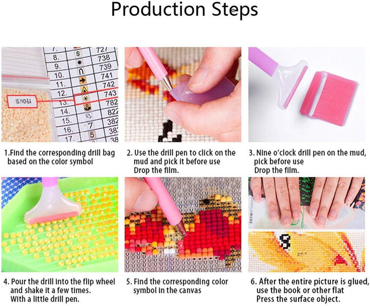 Nicole Knupfer 5D Diamant Painting Set, Goldener Phönix DIY Runder Full Diamant Malerei Stickpackung