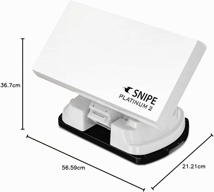 Selfsat Snipe Platinum 2 - Twin - Vollautomatische Satellitenantenne, Campingantenne mit BT Fernbedi