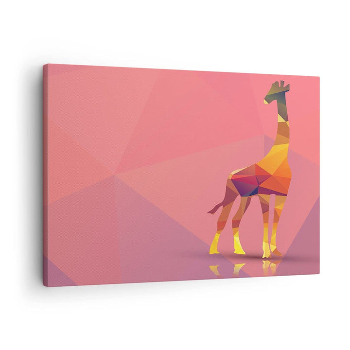 ARTTOR Bilder auf Leinwand Giraffe modern Grafik Leinwandbild 70x50cm Wandbilder Dekoration Wohnzimm