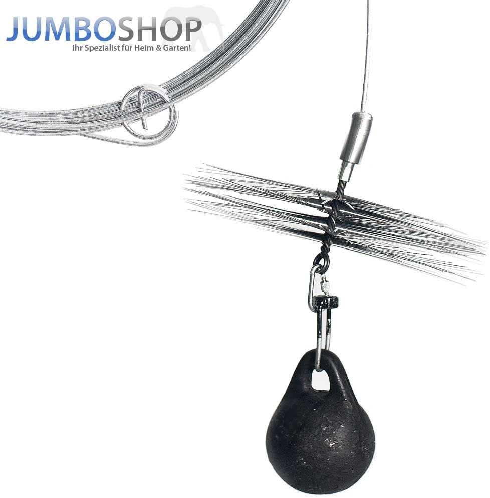 Schubstange Kesselstab FLEXIBEL Holzgriff M12 Länge 120cm + 70 mm Heizkesselbürste Kesselbürsten Ofe