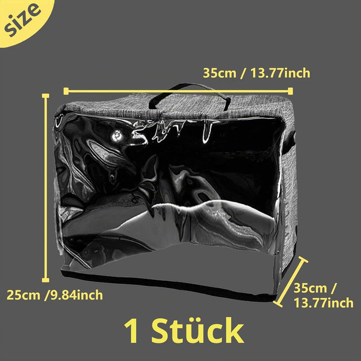 1 Stück Staubschutz - 35x35x25cm, Toasterabdeckung, Oxfordgewebe, Grau, Wasserdicht und Staubdicht,