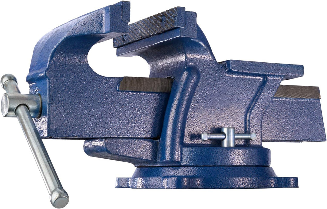 tectake® Schraubstock Amboss 360° drehbar mit Drehteller für Werkbank - diverse Grössen - (Spannweit