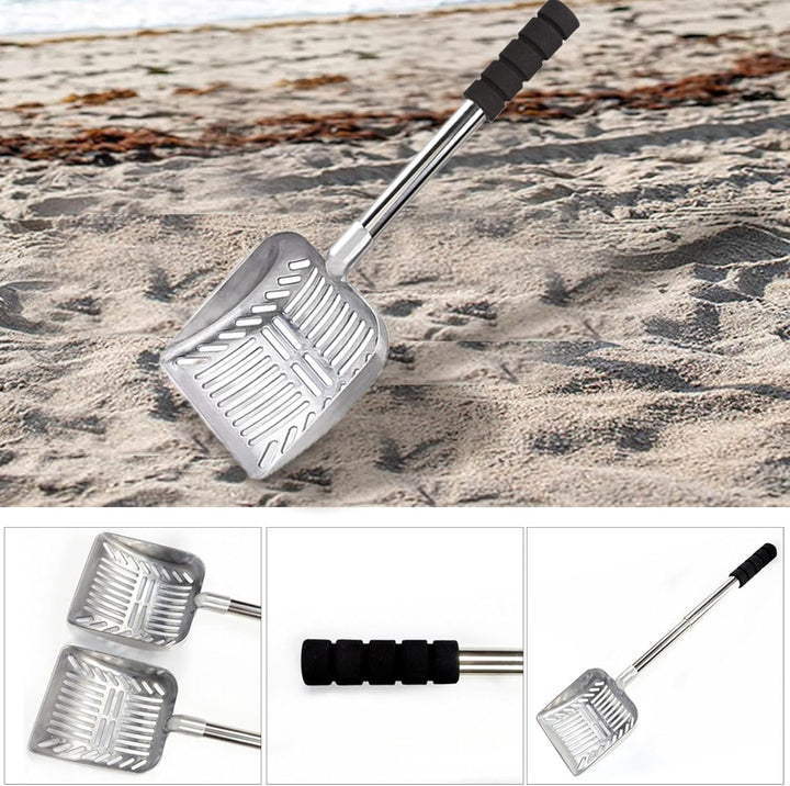 Chicken Poop Scooper 16-32in Dehnbares schnelles Sieben Metall Chicken Coop Scooper mit grossem Scha