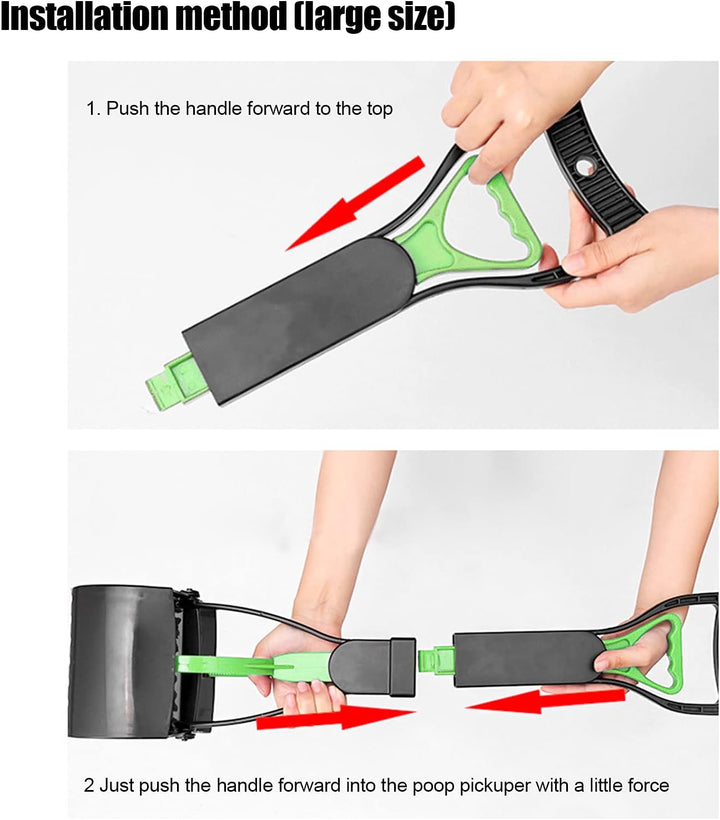 Hundekotschaufeln, Hundekotsammler 60.2x13.2x12.4cm Ausziehbare Abnehmbar Hundekotgreifer mit Rund B