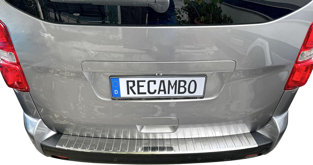 RECAMBO Ladekantenschutz Edelstahl Hochglanz poliert, Chrom Look - kompatibel für Toyota ProAce - BJ