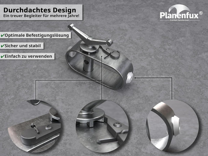 Drahtseil Spanner mit Stahlseil ummantelt 2mm (31m) | Strong-Hold Drahtseilspanner für Pool Abdeckpl