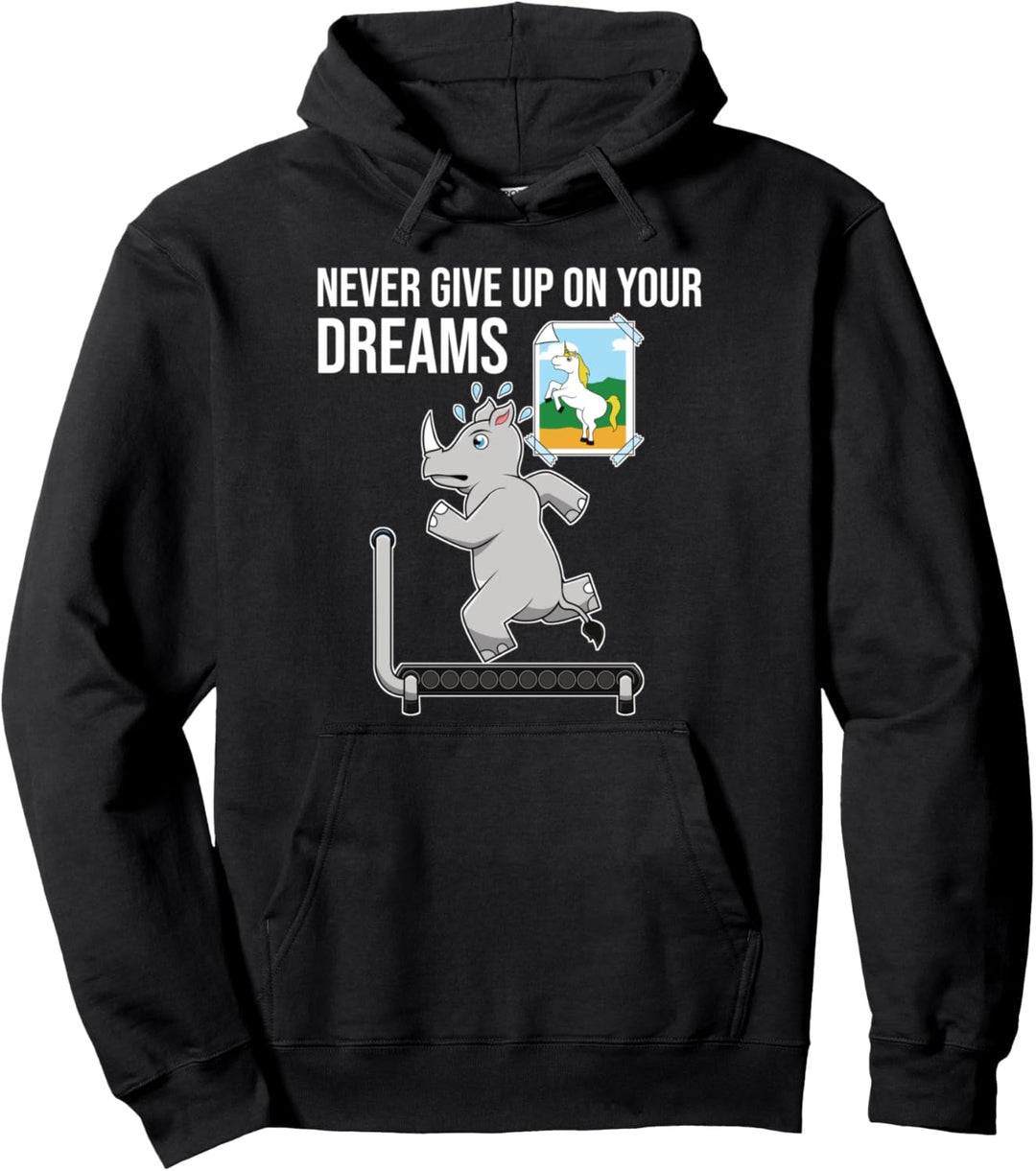 Never Give Up On Your Dreams Gib Niemals Auf Motivation Pullover Hoodie