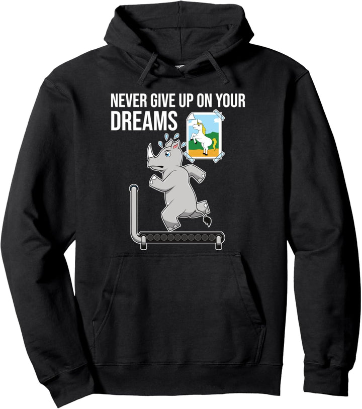 Never Give Up On Your Dreams Gib Niemals Auf Motivation Pullover Hoodie
