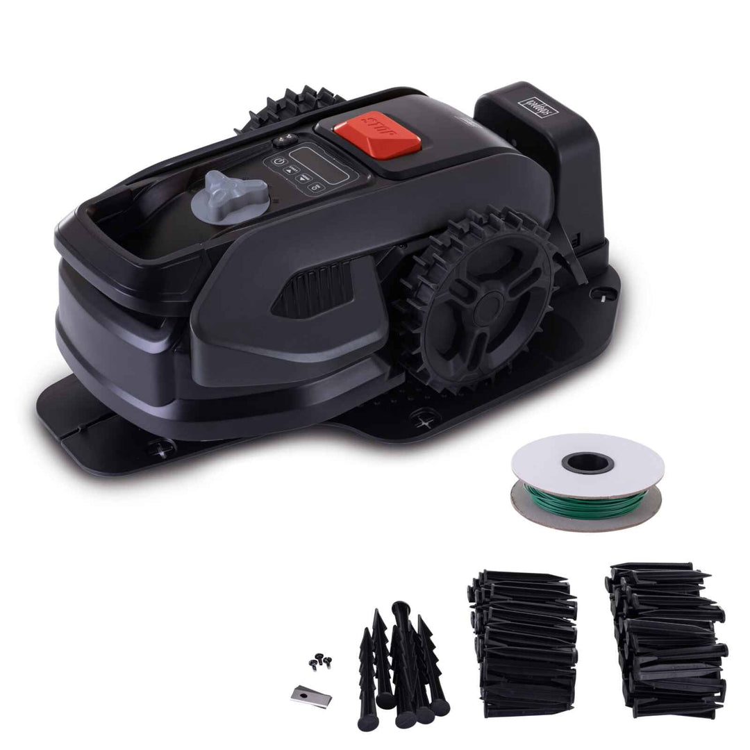Scheppach Black Edition Rasenmähroboter RRMA500APP brushless | Rasenfläche 500 m² | Schnittbreite 16