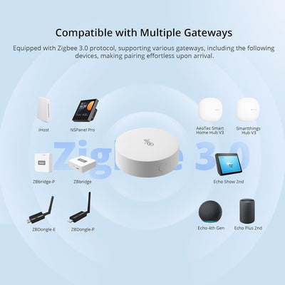 SONOFF SNZB-02P Temperature Humidity Sensor, Zigbee Wireless Switch, kompatibel mit Smartthings/IFTT