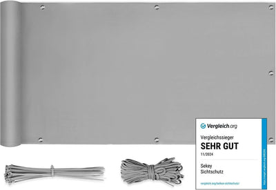 Sekey Balkon Sichtschutz Balkonabdeckung Balkonverkleidung blickdichte Wind- und UV-Schutz, 100% Pri
