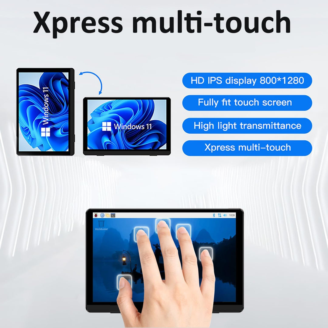 SZBOX Mini PC Computer N200 (Upgrade N100) mit Bildschirm, Tablet Computer Win11 mit LPDDR5 16GB Int
