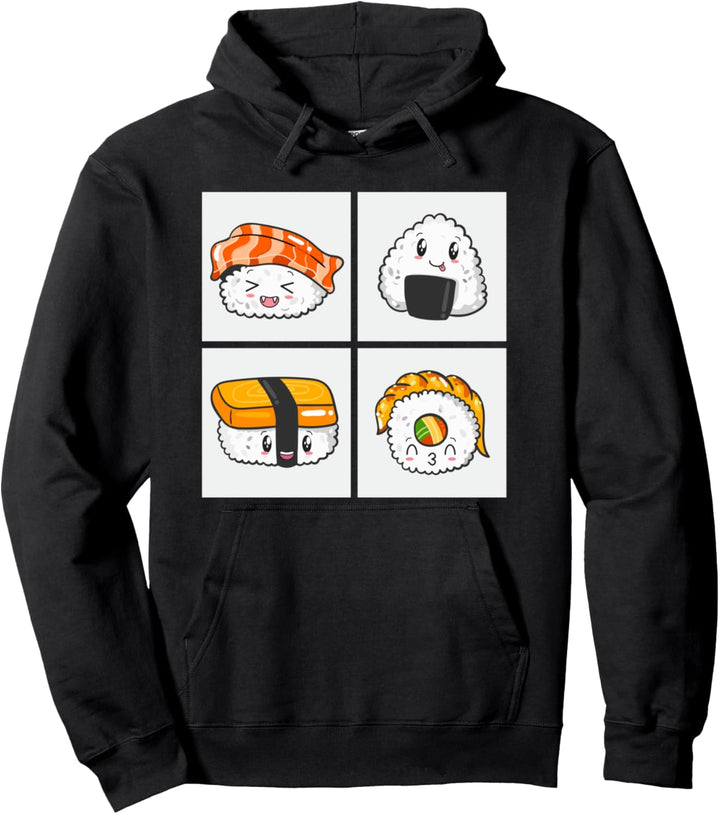 Niedliche japanische Sushi Rollen - Anime Style Kawaii Essen Pullover Hoodie