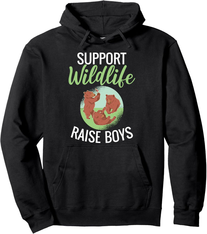 Unterstützung Wildlife Raise Jungen Mom Dad Fathers - Mutter Pullover Hoodie