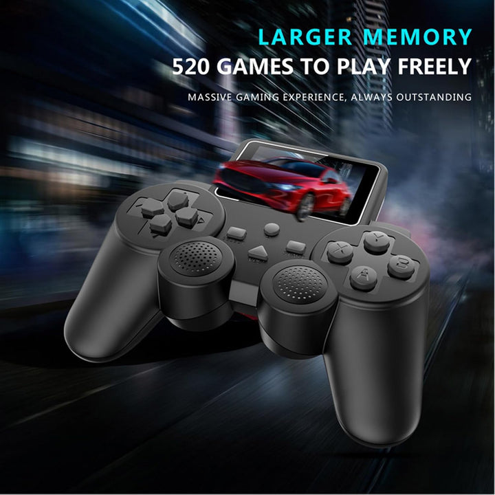 Handheld-Gamepad-Spielekonsole, Retro-Konsole mit 3-Zoll-Bildschirm und AV-Kabel für TV-Anschluss. E