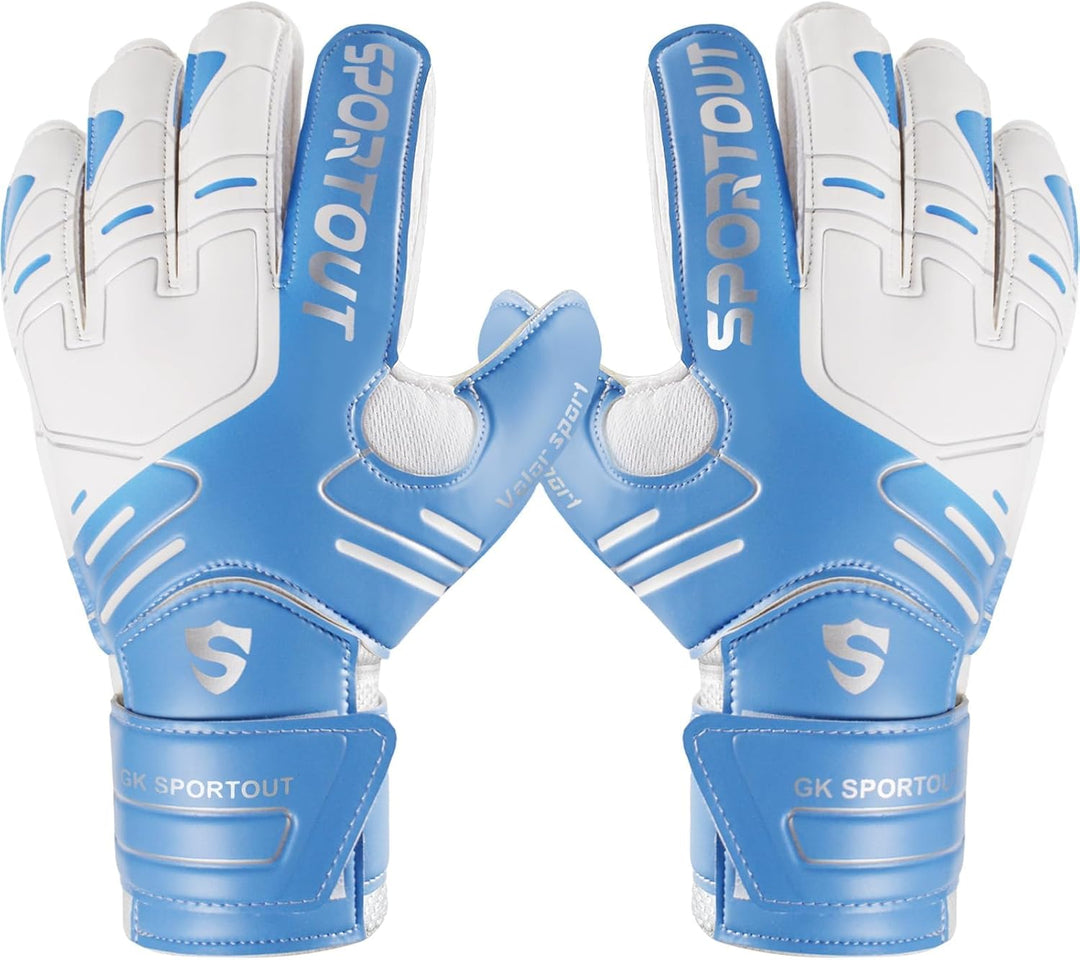 Jugendliche und Erwach,Kinder sener Torwarthandschuhe mit Fingersave，Rutschfes，Gewährung von Starken