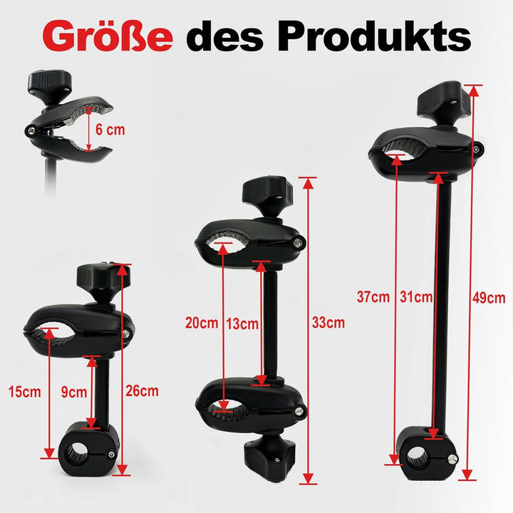 Universal Fahrrad Rahmenhalter 26cm+33cm+49cm, Abschliessbarer Fahrradträger Halterung mit 2 Schlüss