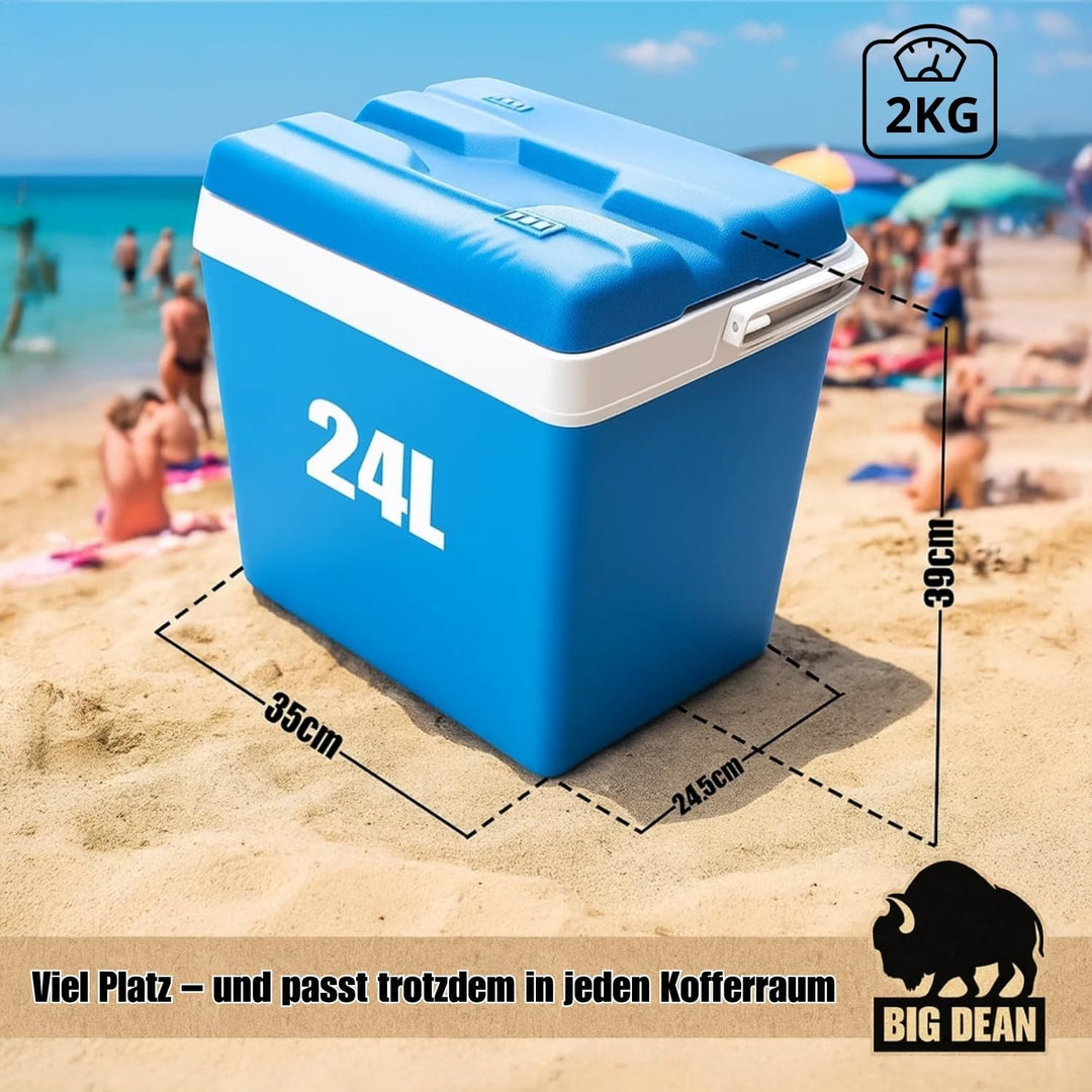 Kühlbox inkl. 12 Kühlakkus 24 Liter Kühlbox mit Akku für bis zu 11 h Kühlung