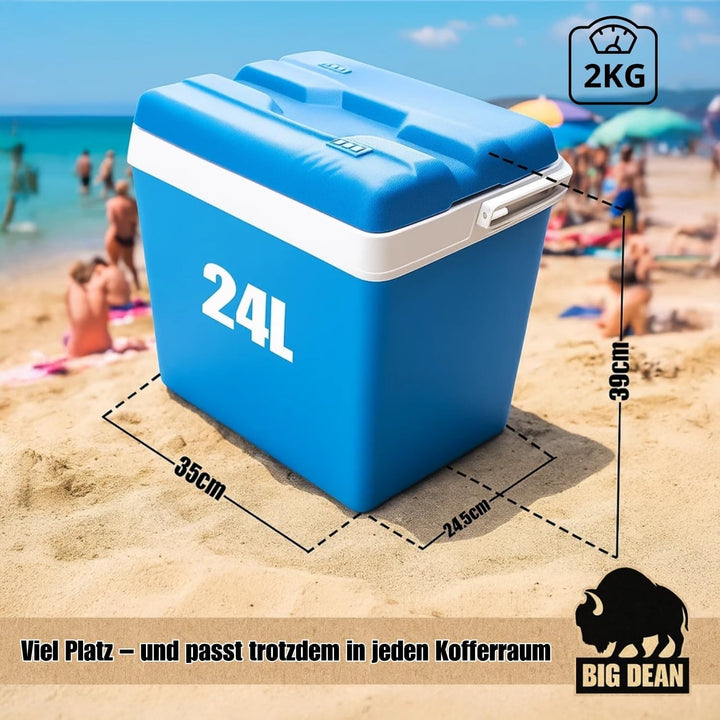 Kühlbox inkl. 12 Kühlakkus 24 Liter Kühlbox mit Akku für bis zu 11 h Kühlung