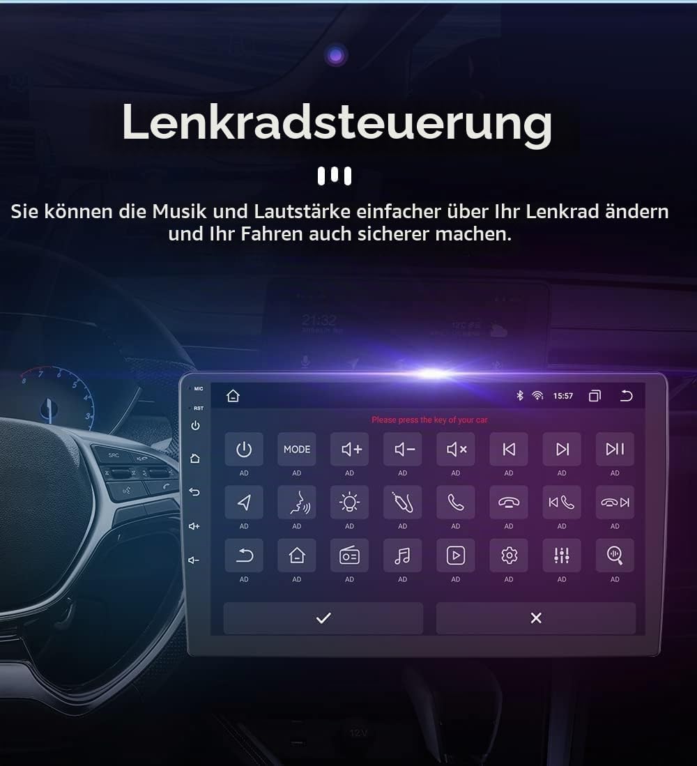 hizpo 9 Zoll Touchscreen Autoradio Kompatibel mit FIAT 500 2007-2014 mit Carplay/Android Auto 8-Core
