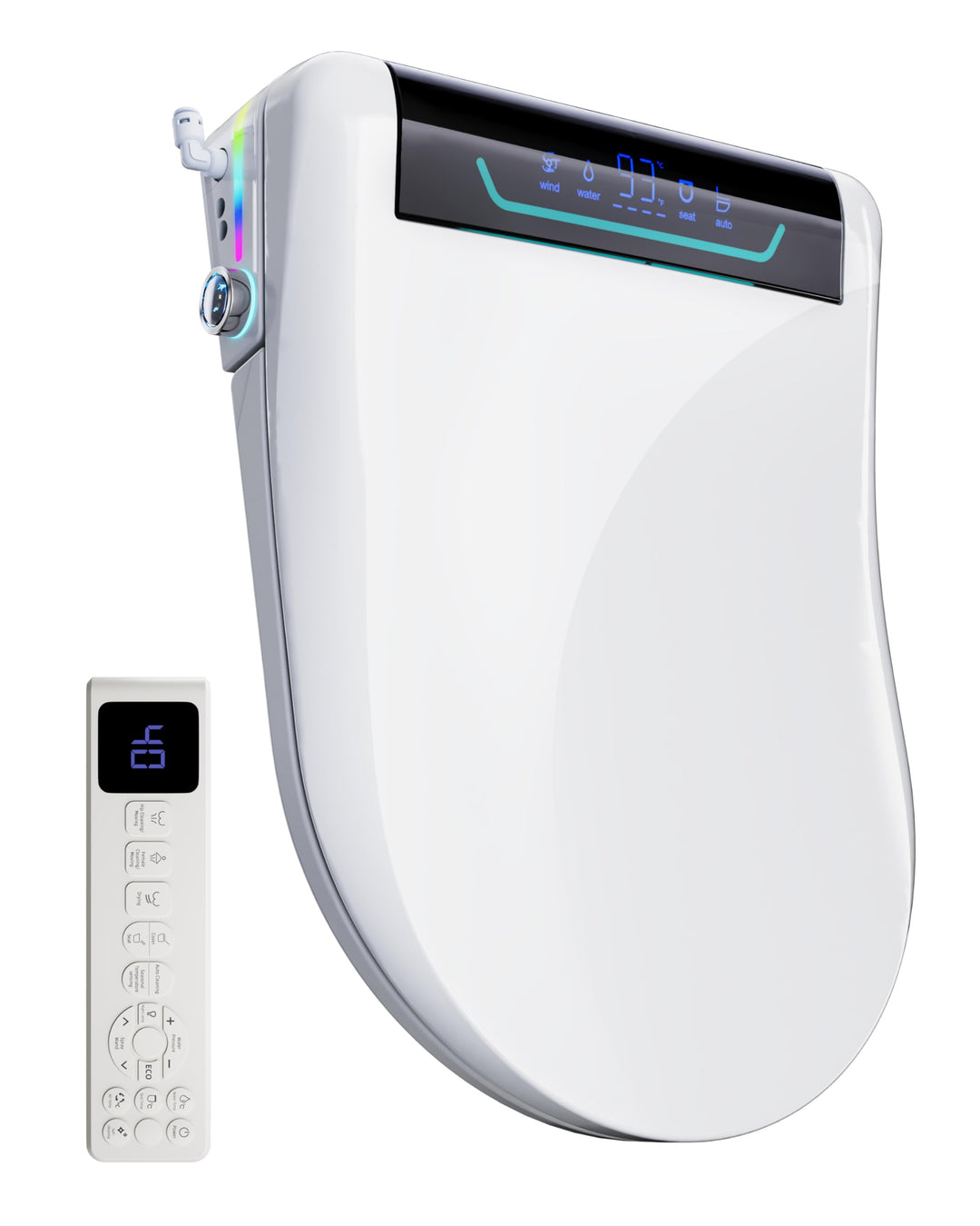Smart WC-sitze mit Bidet Funktion, Japanische Toilette Sitz Beheizbare Klobrille mit Automatischem D