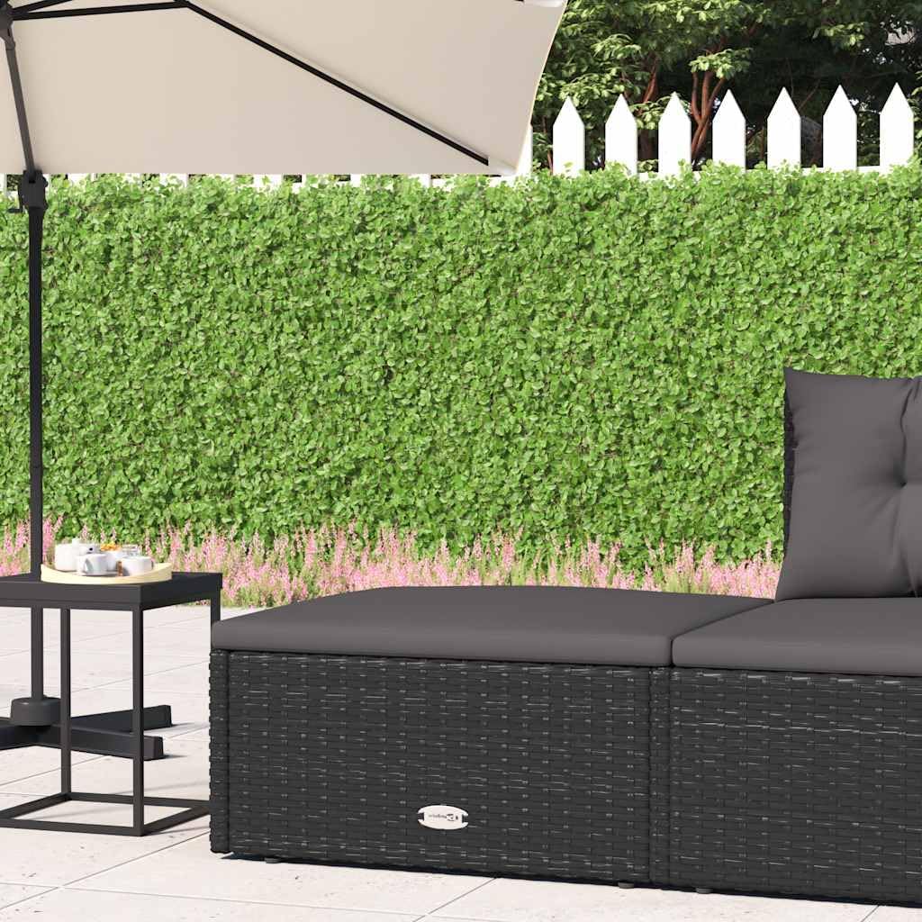 vidaXL Gartenhocker, Sitzhocker mit Kissen, Modular Hocker für Garten Terrasse, Fusshocker Rattanhoc
