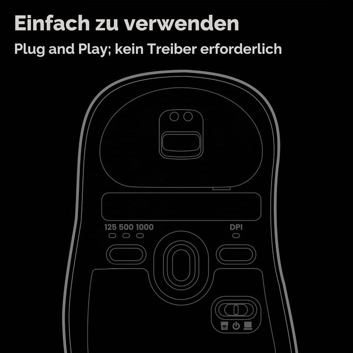 BenQ Zowie EC3-DW Kabellose 4K-Maus für E-Sport, Sportwissenschaft, optimierter 4K-Empfänger, 59 g,