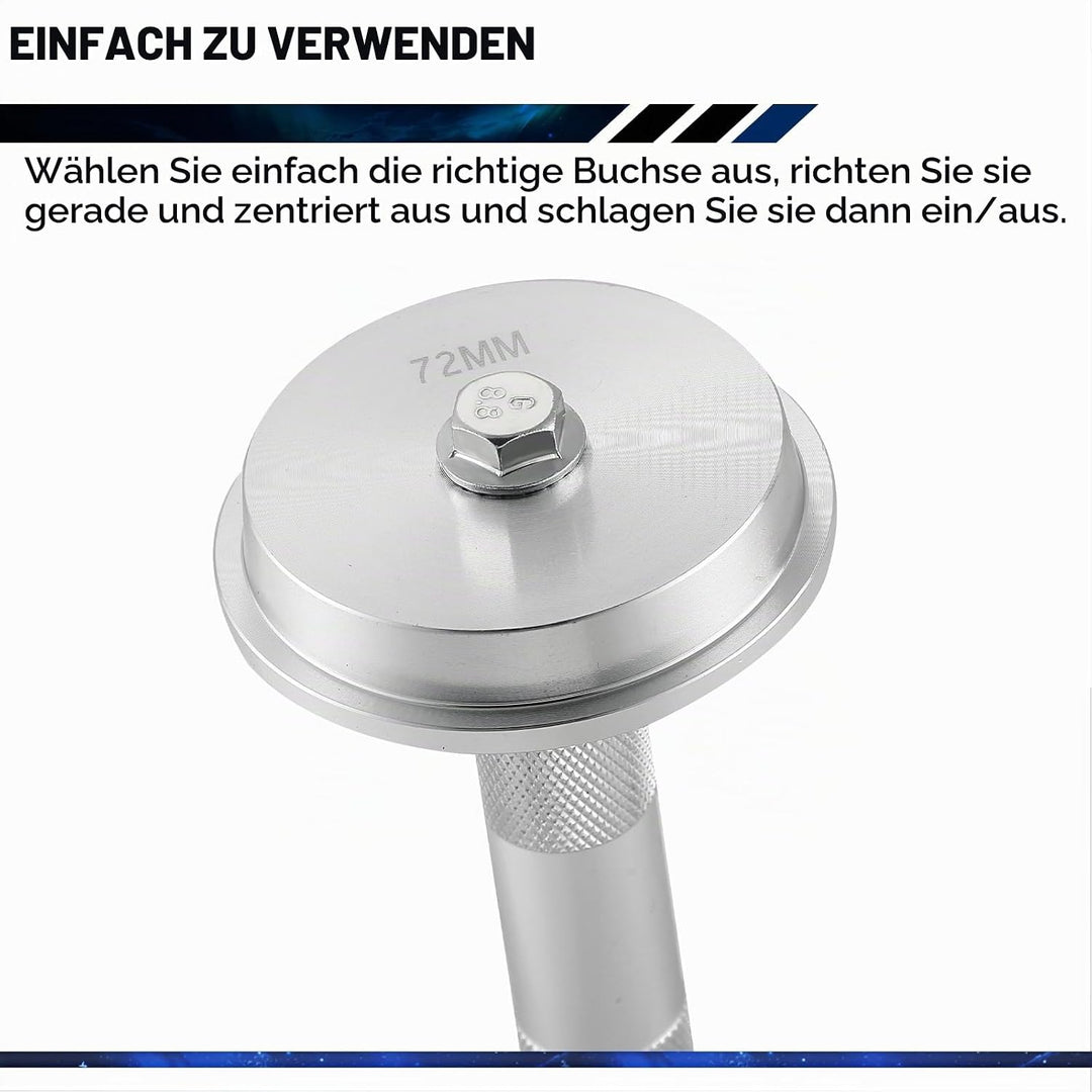 ATPEAM 10tlg Lager Buchsen Druckstücksatz, Aluminium Simmerring Austreiber Eintreiber Treibsatz Werk