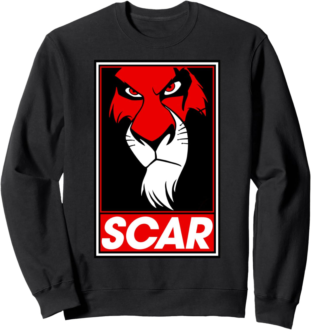 Disney Lion King Scar Red & Black Poster Sweatshirt