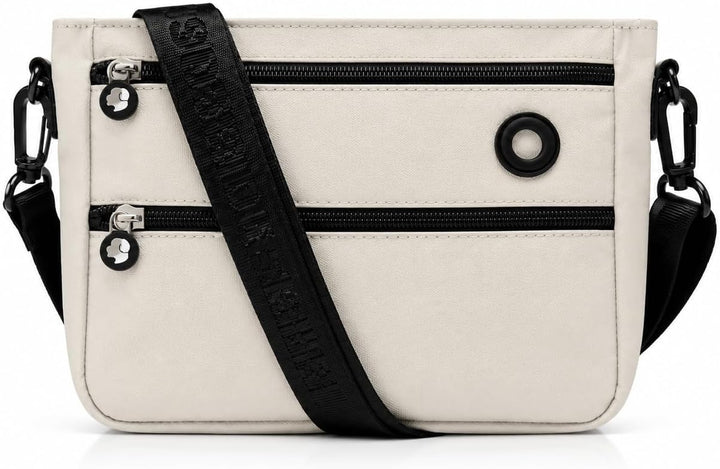 Hängebüdel (Beige) | Mit Magnetverschluss - Geteiltes Leckerlifach - viele Taschen für ausreichend S