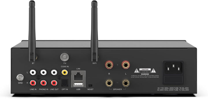 Arylic A100 Wireless Full Digital HiFi-Verstärker mit FM-Radio, 100 W × 2 WiFi- und Bluetooth-Audioe
