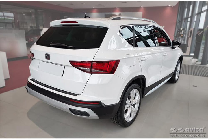 Avisa Matt-Schwarz Edelstahl Heckstossstangenschutz kompatibel mit Seat Ateca 2016-2020 & FL 2020- '