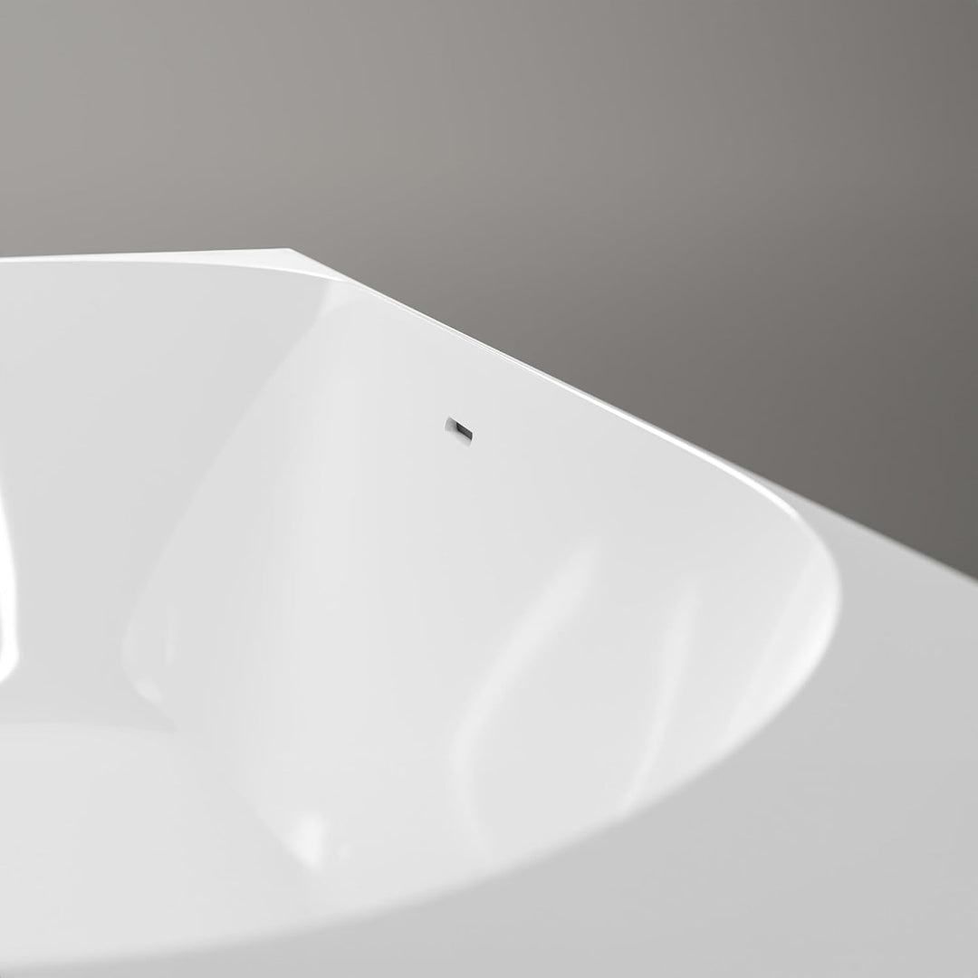 BERNSTEIN Eck-Badewanne aus Sanitäracryl Wanne mit Doppelwandiger Konstruktion 150 x 78 x 60 cm - St