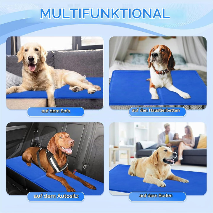 Kühlmatte Hund 65 x 50cm Kühlmatte für Hunde Kühlmatte mit Ungiftiges Gel, Kühlmittel Hund Kühlmatte