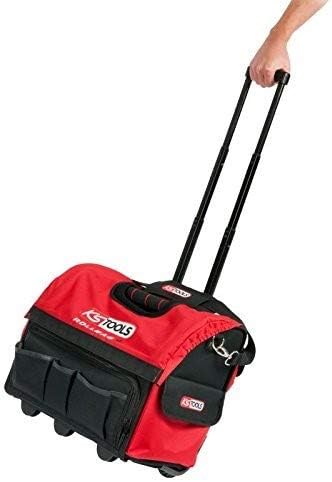 KS Tools 850.0335 ROLLBAG Universal-Werkzeugtasche XL mit Teleskop-Trolly, Rot/Schwarz